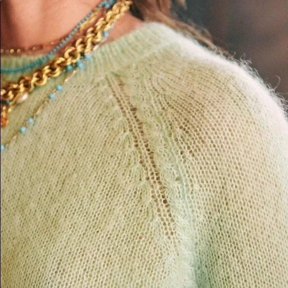 Sezane Alberto Jumper in Pastel Green size S - Picture 2 of 7